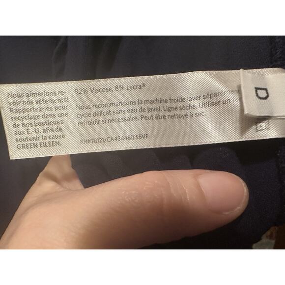 Eileen Fisher Asymmetrical 3/4 Sleeve Tunic T-Shirt Crew Neck Blue Size XXS TTP - Picture 12 of 12